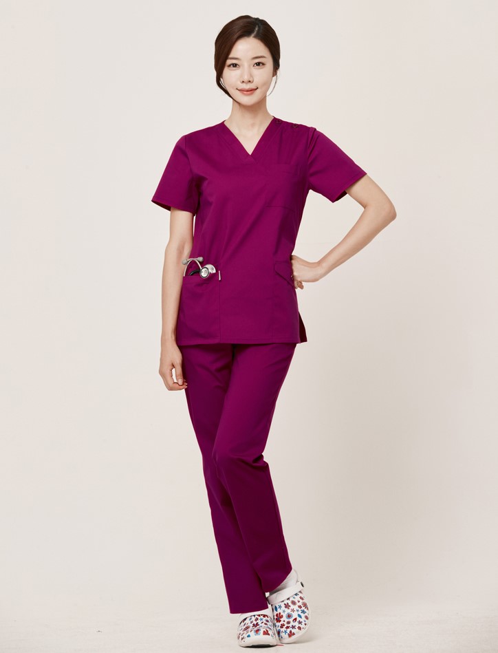 Good.U ST-509 女款牙醫診所制服玫瑰紅